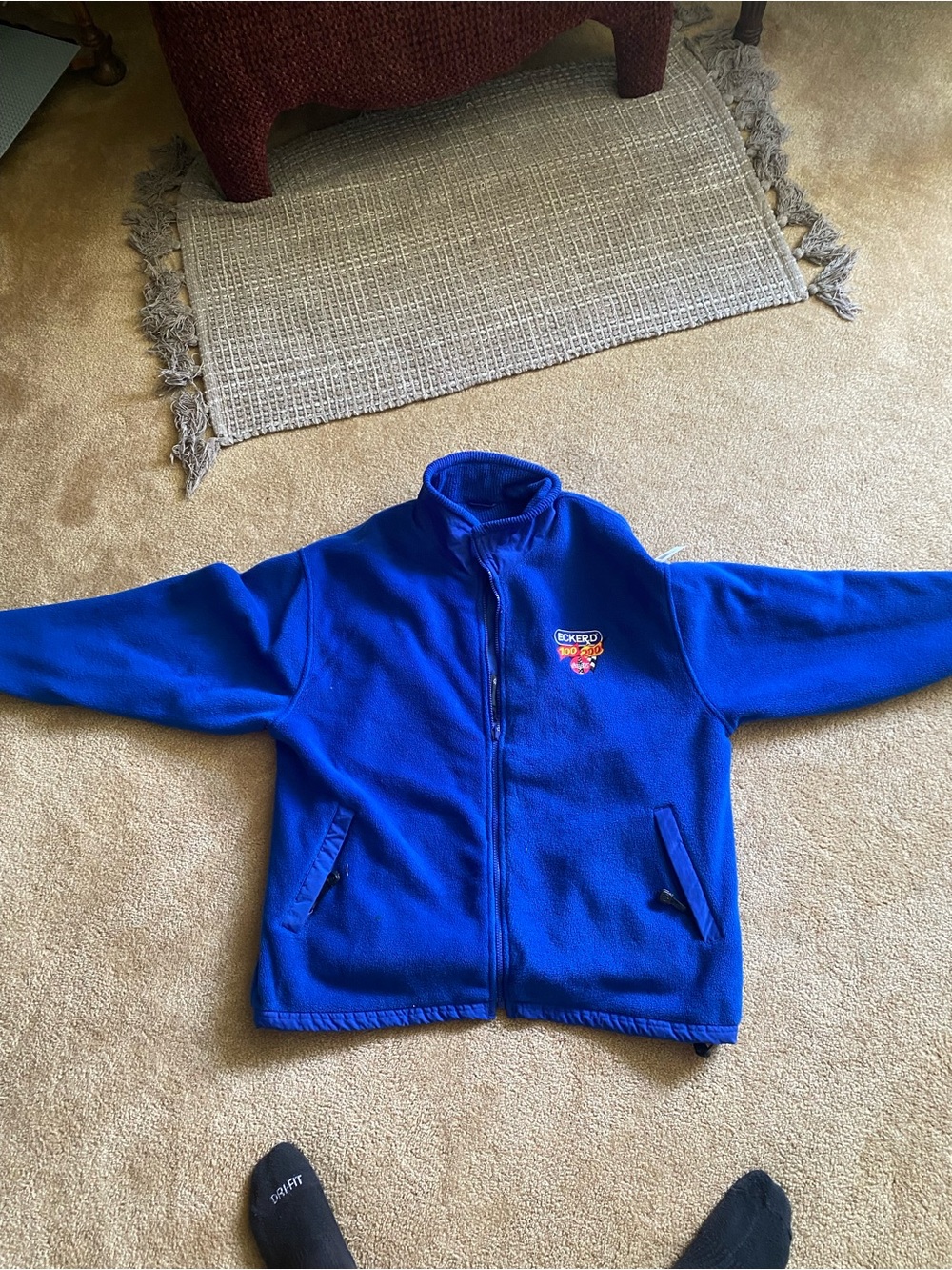 Blue Lightweight Fleece Jacket - Men’s Zip-Up Shirt Jacket